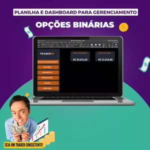 PLANILHA E DASHBOARD PARA GERENCIAMENTO 2.0 EM OPÇÕES BINÁRIAS.