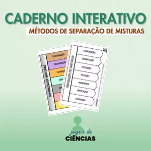 Imagem de capa para o Ebook Caderno Interativo - Métodos de Separação de Misturas - Ciências