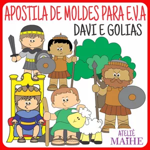 Imagem de capa para o Ebook DAVI E GOLIAS apostila de moldes para EVA
