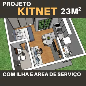 Imagem de capa para o Ebook PROJETO KITNET 23M²