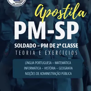 Imagem de capa para o Ebook MELHOR APOSTILA SOLDADO PMSP COMPLETA 2021+ BÔNUS