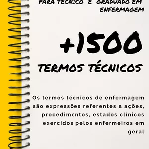 Imagem de capa para o Ebook +1500 Termos Técnicos De Enfermagem