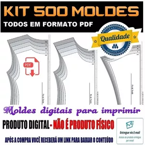 Imagem de capa para o Curso online Kit com 500 Moldes Digitais em PDF de Roupas para Imprimir