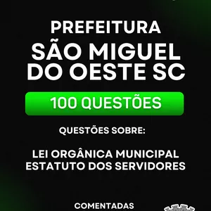 Imagem de capa para o Ebook PDF SÃO MIGUEL DO OESTE SC SIMULADO 2025