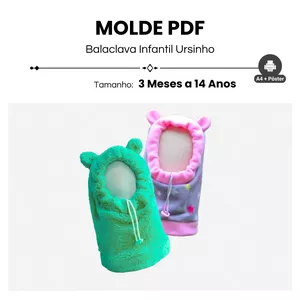 Imagem de capa para o Ebook MOLDE TOUCA GORRO CAPUZ BALACLAVA INFANTIL