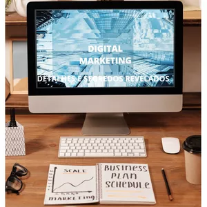 Imagem de capa para o Ebook Marketing Digital detalhes e segredos revelados.