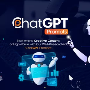 Imagem de capa para o Ebook Acelere Sua Produtividade: 3.000 Prompts ChatGPT em 7 Nichos