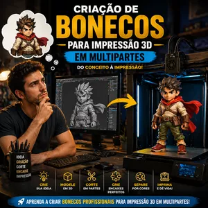 Criação de Bonecos para Impressão 3D em Multipartes