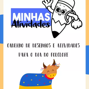 Imagem de capa para o Ebook Caderno de Desenhos e Atividades para o Dia do Folclore