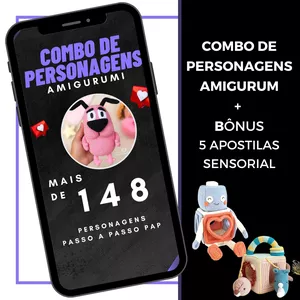 Imagem do curso *Combo Amigurumi Personagens