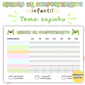 Imagem de capa para o Curso online Quadro de Comportamento – Sapinho