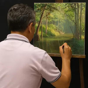 Imagem do curso Workshop - Pintura a óleo - Paisagem: Interior de mata com água- Artista Pintor Jesus Ramos
