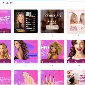 Imagem de capa para o Ebook PACK ARTES CANVA SALAO DE BELEZA