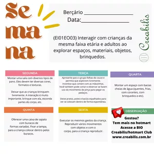 Imagem de capa para o Curso online Planejamento Semanal Berçário