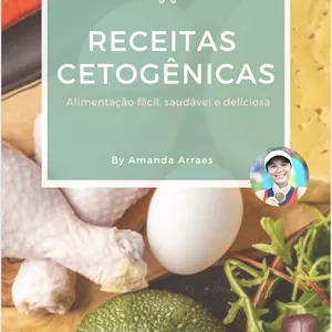 Imagem de capa para o Ebook E-book de Receitas Cetogênicas da Mandy