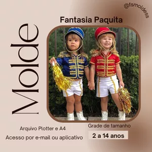 Imagem de capa para o Ebook Molde fantasia Paquita 