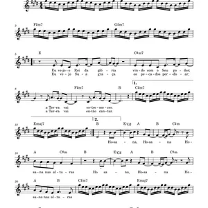 Imagem de capa para o Ebook Hosana - Mariana Valadão -Partitura - Cifra - letra - melodia