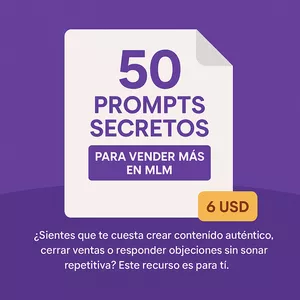 Imagen de portada para Ebook 50 PROMPTS SECRETOS PARA VENDER MÁS EN MLM