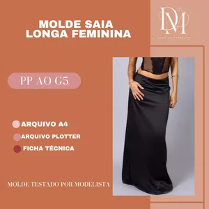 Imagem de capa para o Ebook MOLDE SAIA LONGA FEMININA