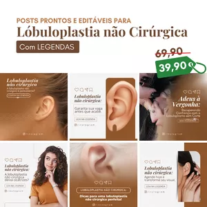 Imagem do curso Pack Canva Lobuloplastia não Cirúrgica 