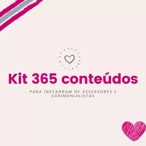 Imagem principal do produto Kit 365 conteúdos para instagram de assessores e cerimonialistas