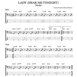 Cover image for Ebook LADY (HEAR ME TONIGHT) (Modjo) Bass Transcription, Score &amp; Tab Lesson