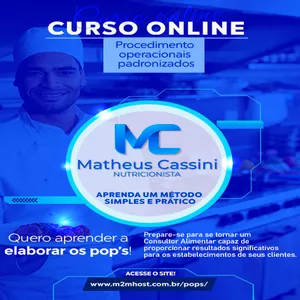 Imagem de Curso Online POP'S Procedimentos Operacionais Padronizados para Serviços de Alimentação criado por Matheus na hotmart
