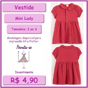 Imagem de capa para o Curso online Molde Vestido Mini Lady (2 ao 6)