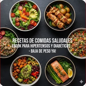 Imagen de portada para Ebook Recetas Comida Saludables Para Hipertensos y Diabeticos