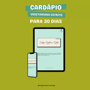 Imagem de capa para o Ebook Cardápio Vegetariano Estrito para 30 dias