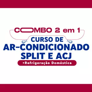 Imagem de capa para o Curso online Curso  Ar Condicionado Split + ACJ + Refrigeração Doméstica