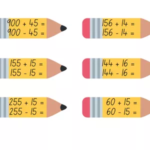 Imagem de capa para o Ebook Lápis das operações matemáticas (Adição e Subtração)