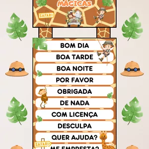 Imagem de capa para o Ebook PALAVRINHAS MÁGICAS - SAFARI 🥰✨