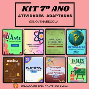 Imagem de Kit 7º ano - Atividades Adaptadas criado por Inove na Escola na hotmart