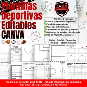 Imagen de portada para Curso online Voleibol Plantillas Editables en Canva 