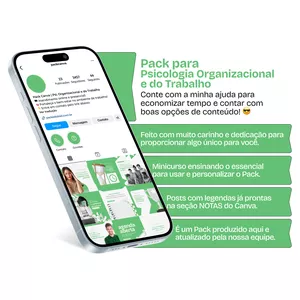 Imagem de capa para o Curso online Pack Canva - Psicologia Organizacional e do Trabalho