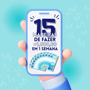 Imagem de capa para o Ebook 15 Maneiras de Fazer R$ 1.000,00 em 1 Semana