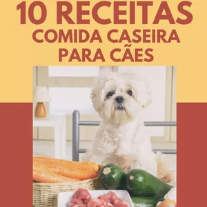 Imagem de capa para o Ebook 10 Receitas Comida Caseira para Cães por uma Veterinária Nutróloga