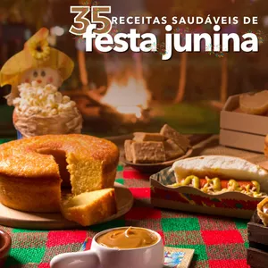 Imagem de capa para o Ebook E-book - 35 receitas saudáveis de Festa Junina