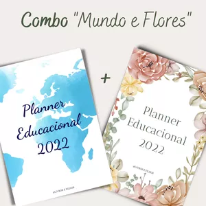 Imagem principal do produto Combo Planner 2022 - Mundo e Flores