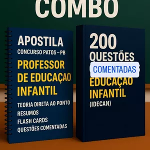 Imagem de capa para o Ebook Concurso Patos - PB - Professor de Educação Infantil - COMBO DA APROVAÇÃO (Teoria + 200 questões comentadas)