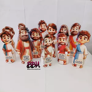 Imagem de capa para o Ebook OS 12 DISCÍPULOS VERSÃO 3D DE MESA (Rolinho) ✨ PARA IMPRIMIR 🖨️