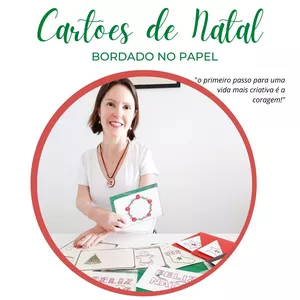 Imagem de Cartões de Natal Bordados no Papel criado por Rô Pinto e Bordo na hotmart