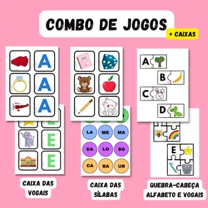 Imagem de capa para o Ebook 🎒 Combo de Jogos para Alfabetização