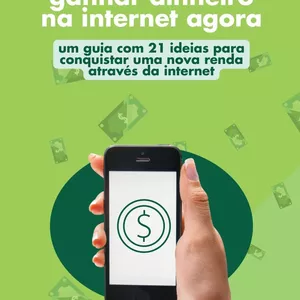 Imagem de capa para o Ebook 21 ideias para ganhar dinheiro na internet agora