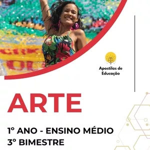 Imagem de capa para o Ebook Arte 1º Ano 3º Bimestre (Ensino Médio) - Apostila com Planos de Aula