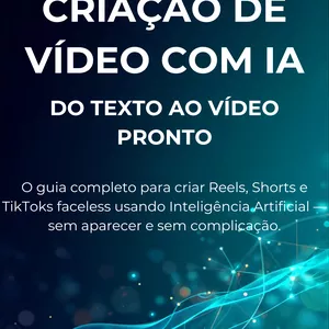 Imagem de capa para o Ebook IA para criação de vídeo e Reels (texto → vídeo)