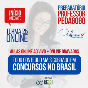 Imagem de Preparatório para Concurso da Educação  - Professores e Pedagogos  - Turma 25 criado por Reggi Resultados Educacionais na hotmart