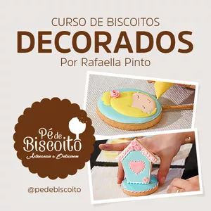 Imagem de capa para o Curso online Curso de Biscoitos Decorados (Pé de Biscoito)