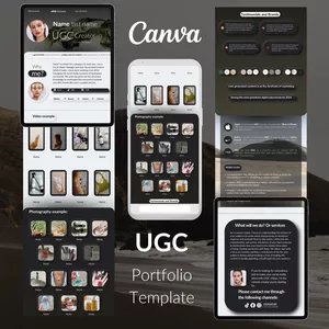 Cover image for Online course UGC Portfolio Canva Template - Green